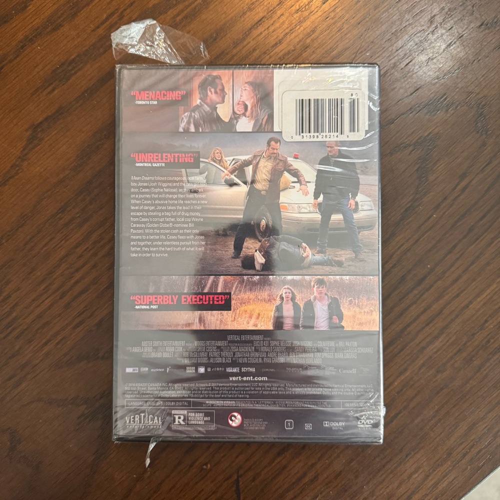NEW Mean Dreams DVD Thriller Movie Bill Paxton, Sophie Nelisse & Josh Wiggins - Picture 2 of 2